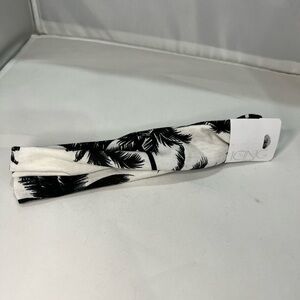 NTM Icing Cream/White & Black Palm Tree Soft Twisty Front Headband